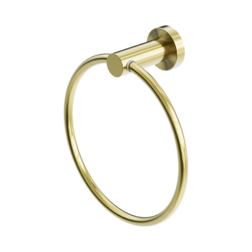 Nero Mecca Hand Towel Ring Brushed Gold - NR1980BG
