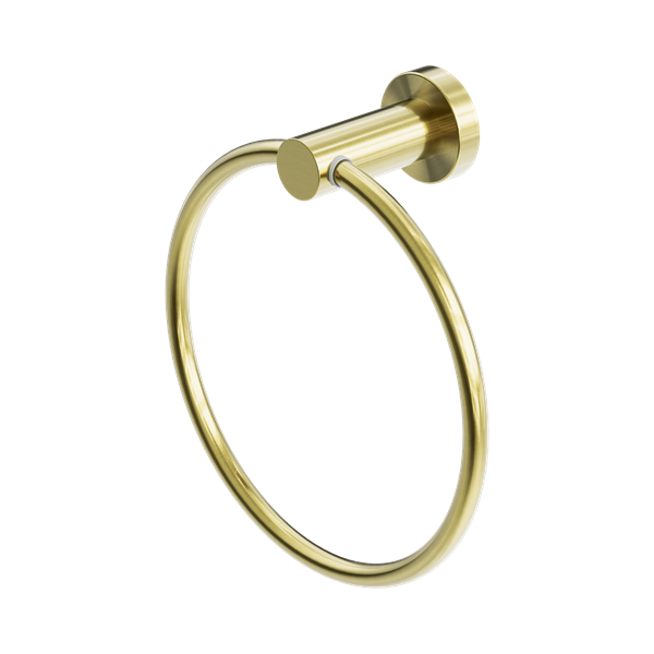 Nero Mecca Hand Towel Ring Brushed Gold - NR1980BG