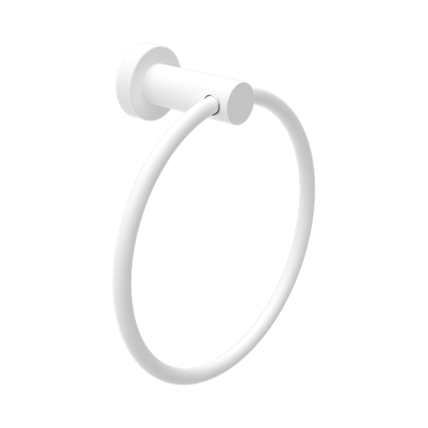 Nero Mecca Hand Towel Ring Matte White - NR1980MW