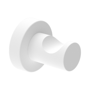 Nero Mecca Robe Hook Matte White - NR1982MW