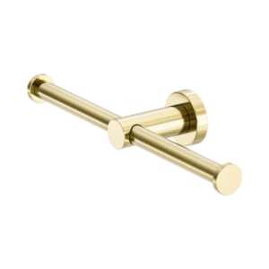 Nero Mecca Double Toilet Roll Holder Brushed Gold - NR1986dBG