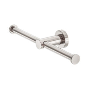 Nero Mecca Double Toilet Roll Holder Brushed Nickel - NR1986dBN