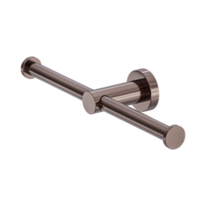 Nero Mecca Double Toilet Roll Holder Brushed Bronze - NR1986dBZ