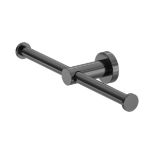 Nero Mecca Double Toilet Roll Holder Gun Metal - NR1986dGM