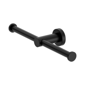 Nero Mecca Double Toilet Roll Holder Matte Black - NR1986dMB
