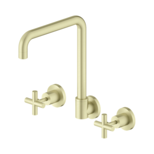 Nero X Plus Wall Kitchen Set Swivel Spout Brushed Gold - NR201607BG