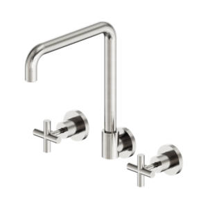 Nero X Plus Wall Kitchen Set Swivel Spout Brushed Nickel - NR201607BN