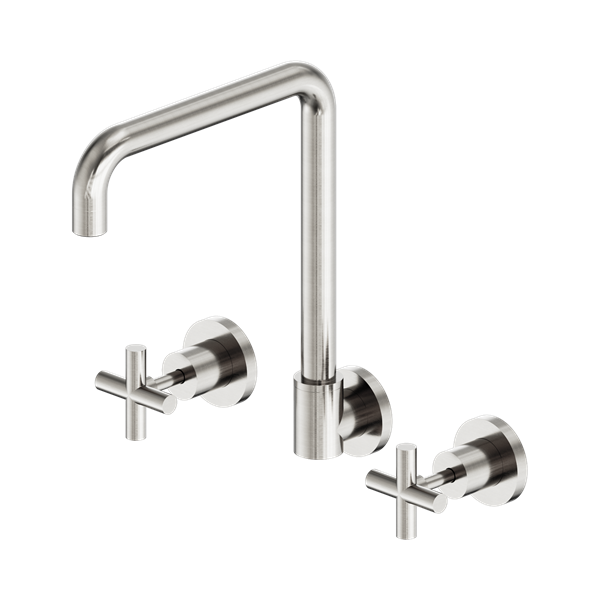 Nero X Plus Wall Kitchen Set Swivel Spout Brushed Nickel - NR201607BN