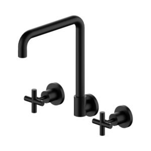 Nero X Plus Wall Kitchen Set Swivel Spout Matte Black - NR201607MB