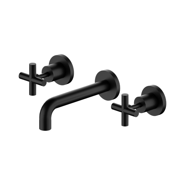 Nero X Plus Wall Basin Set 180mm Matte Black - NR201607bMB