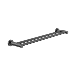 Nero Dolce II Double Towel Rail 600mm Gun Metal - NR2024dGM