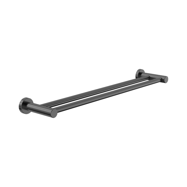 Nero Dolce II Double Towel Rail 600mm Gun Metal - NR2024dGM