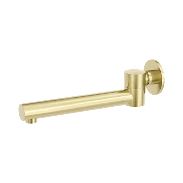 Nero Dolce Wall Mounted Swivel Bath Spout Only Brushed Gold - NR202BG