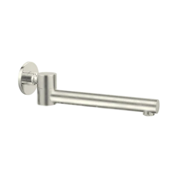 Nero Dolce Wall Mounted Swivel Bath Spout Only Brushed Nickel - NR202BN