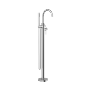 Nero Mecca Round Freestanding Mixer With Hand Shower Chrome - NR210903aCH