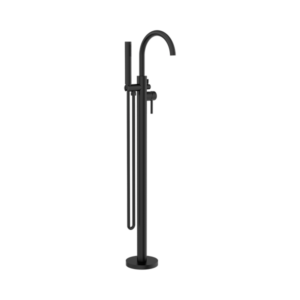 Nero Mecca Round Freestanding Mixer With Hand Shower Matte Black - NR210903aMB