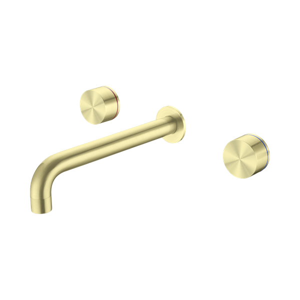 Nero Kara Wall Basin Set 215mm Brushed Gold - NR211707a217BG