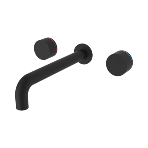 Nero Kara Wall Basin Set 215mm Matte Black - NR211707a217MB