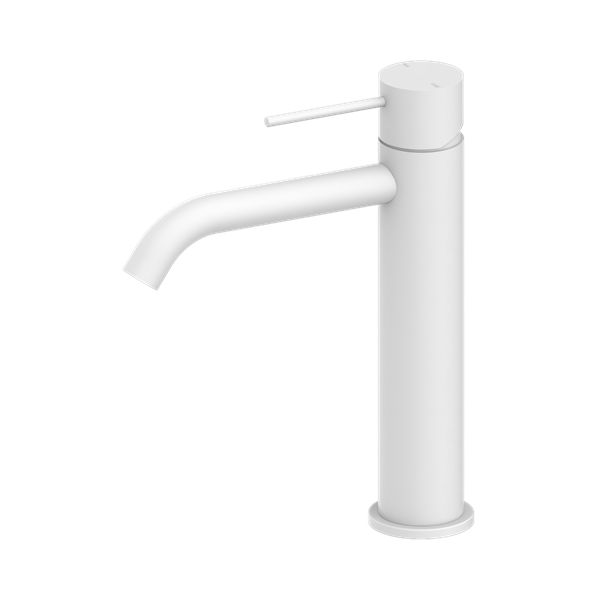 Nero Mecca Mid Tall Basin Mixer Matte White - NR221901EMW