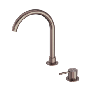 Nero Mecca Hob Basin Mixer Round Swivel Spout Brushed Bronze - NR221901bBZ