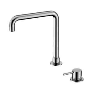Nero Mecca Hob Basin Mixer Square Swivel Spout Chrome - NR221901cCH