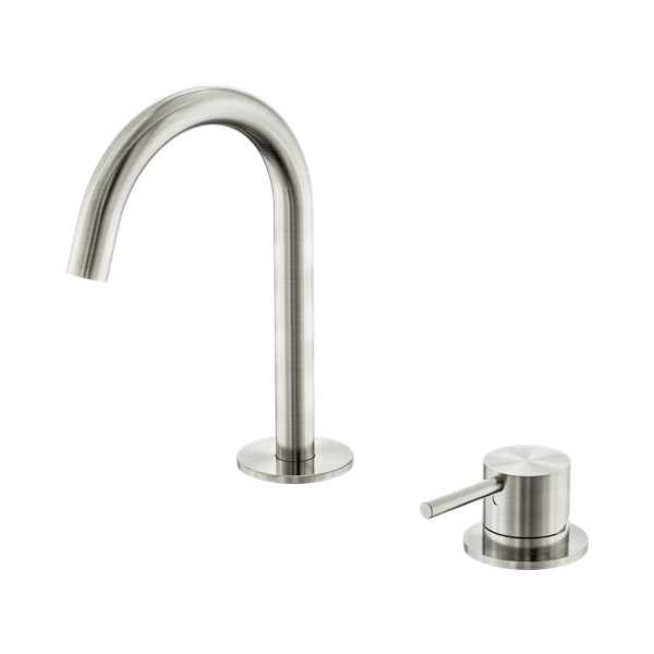 Nero Mecca Hob Baisn Mixer Set Arc Spout Brushed Nickel - NR221901gBN