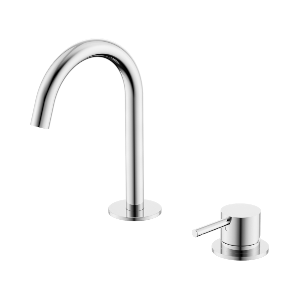 Nero Mecca Hob Baisn Mixer Set Arc Spout Chrome - NR221901gCH