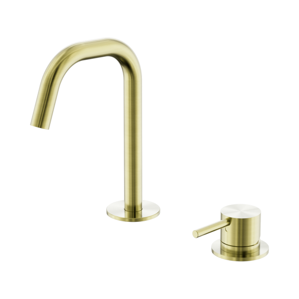 Nero Mecca Hob Baisn Mixer Set Edge Spout Brushed Gold - NR221901hBG
