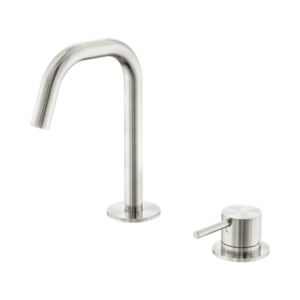 Nero Mecca Hob Baisn Mixer Set Edge Spout Brushed Nickel - NR221901hBN