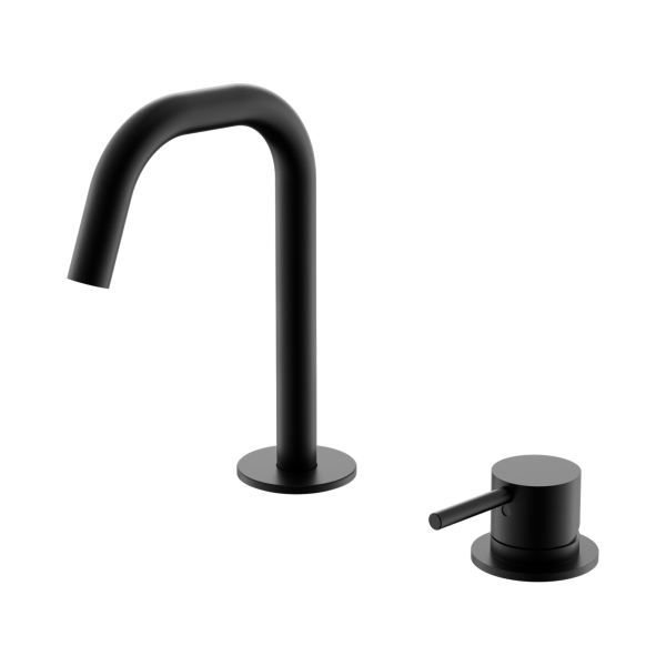 Nero Mecca Hob Baisn Mixer Set Edge Spout Matte Black - NR221901hMB