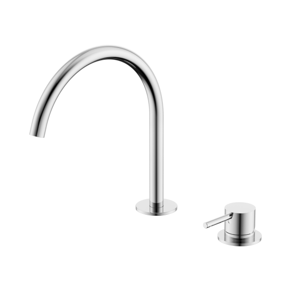Nero Mecca Hob Bath/Kitchen Mixer Set Arc Spout Chrome - NR221901jCH