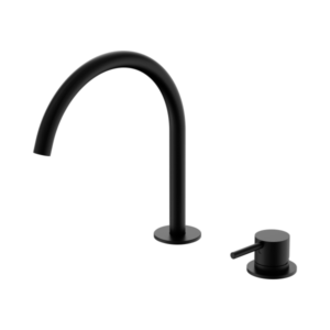 Nero Mecca Hob Bath/Kitchen Mixer Set Arc Spout Matte Black - NR221901jMB
