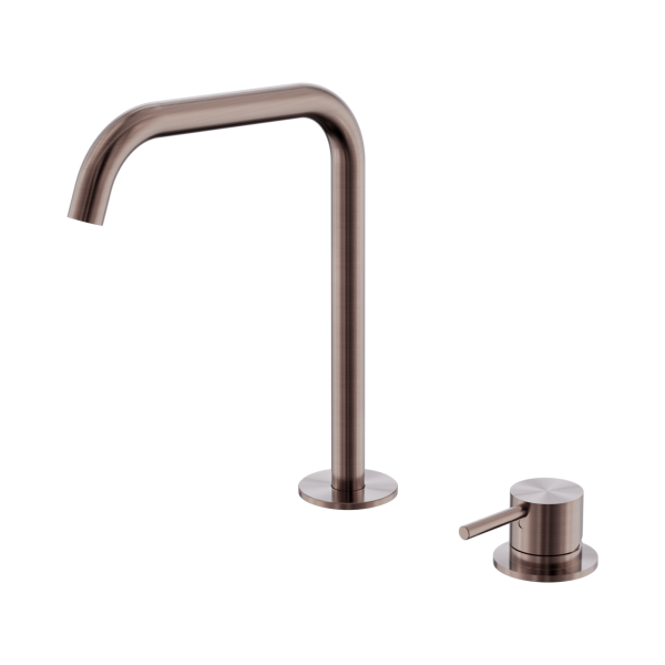 Nero Mecca Hob Bath/Kitchen Mixer Set Edge Spout Brushed Bronze - NR221901kBZ