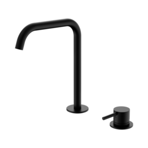Nero Mecca Hob Bath/Kitchen Mixer Set Edge Spout Matte Black - NR221901kMB