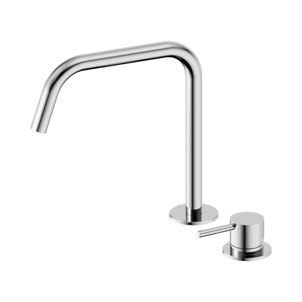 Nero Mecca Hob Bath/Kitchen Mixer Set Edge Spout II Chrome - NR221901mCH