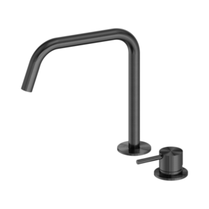 Nero Mecca Hob Bath/Kitchen Mixer Set Edge Spout II Gun Metal - NR221901mGM