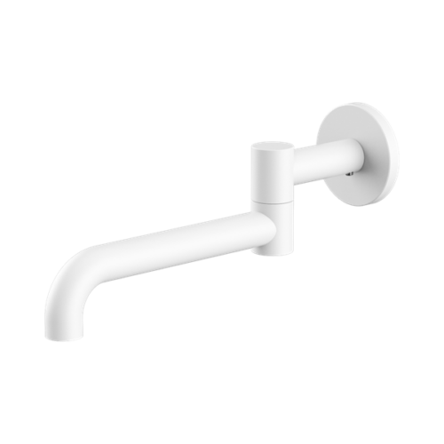NR221903GMW-Mecca-Wall-Mounted-Swivel-Bath-Spout-Only-225mm-Matte-White-Thumb.png Nero Mecca Wall Mounted Swivel Bath Spout Only 225mm Matte White - NR221903GMW