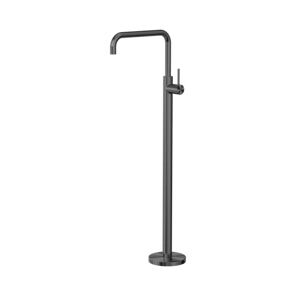 Nero Mecca Freestanding Bath Mixer Square Shape Gun Metal - NR221903bGM