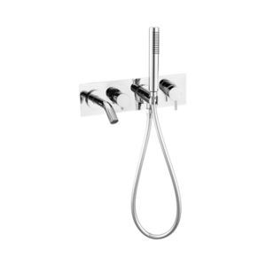 Nero Mecca Wall Mount Bath Mixer With Hand Shower Chrome - NR221903dCH