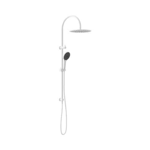 Nero Mecca Twin Shower With Air Shower II Matte White - NR221905HMW