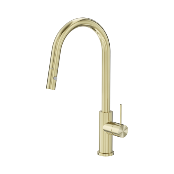 Nero Mecca Pull Out Sink Mixer With Vegie Spray Function Brushed Gold - NR221908BG