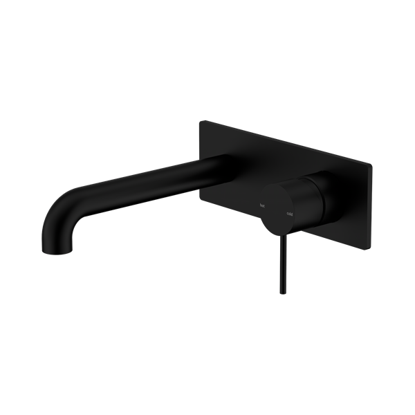 Nero Mecca Wall Basin/Bath Mixer 120mm Matte Black - NR221910A120MB