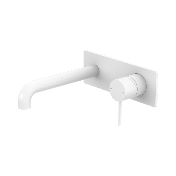 Nero Mecca Wall Basin/Bath Mixer 120mm Matte White - NR221910A120MW