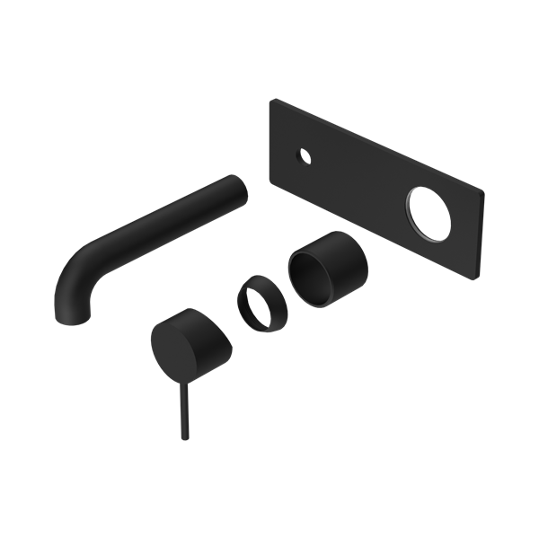 Nero Mecca Wall Basin/Bath Mixer 120mm Trim Kits Only Matte Black - NR221910A120TMB