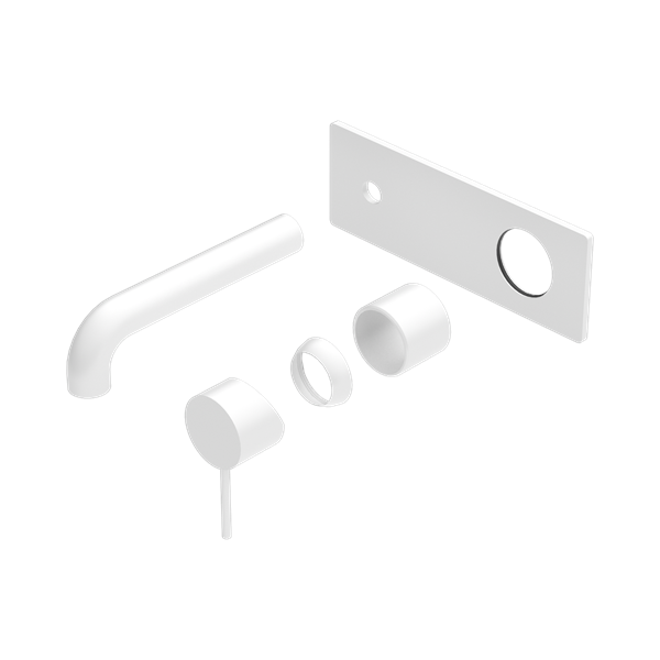 Nero Mecca Wall Basin/Bath Mixer 160mm Trim Kits Only Matte White - NR221910A160TMW