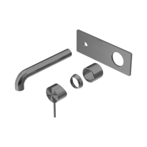 Nero Mecca Wall Basin/Bath Mixer 230mm Trim Kits Only Gun Metal - NR221910A230TGM