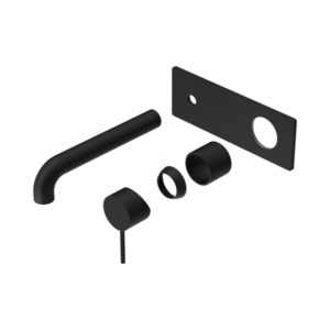 Nero Mecca Wall Basin/Bath Mixer 230mm Trim Kits Only Matte Black - NR221910A230TMB