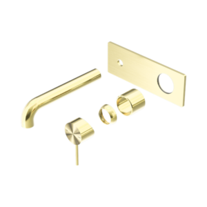 Nero Mecca Wall Basin/Bath Mixer 260mm Trim Kits Only Brushed Gold - NR221910A260TBG