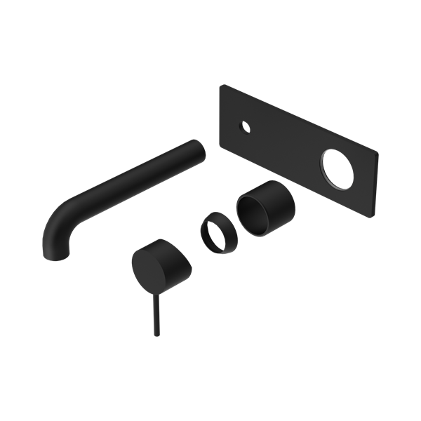 Nero Mecca Wall Basin/Bath Mixer 260mm Trim Kits Only Matte Black - NR221910A260TMB