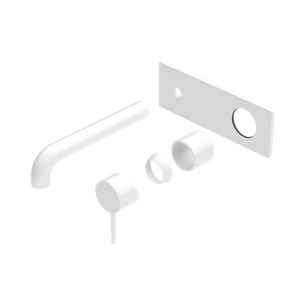 Nero Mecca Wall Basin/Bath Mixer 260mm Trim Kits Only Matte White - NR221910A260TMW